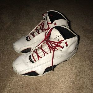 White and red Jordan’s for sale!